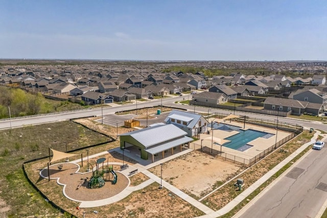 14128 Sandrock Bnd, Pflugerville, TX 78660 - aerial view of residential area with a pool