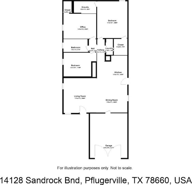 14128 Sandrock Bnd, Pflugerville, TX 78660 - property floor plan