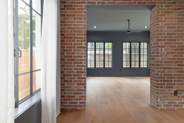 933 E 52nd St, Austin, TX 78751 - hallway featuring wood-type flooring and recessed lighting