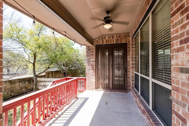 3519 Alexandrite Way, Round Rock, TX 78681 - balcony with a ceiling fan