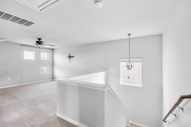 366 Eagle Brook Ln, Buda, TX 78610 - hallway featuring an upstairs landing and carpet
