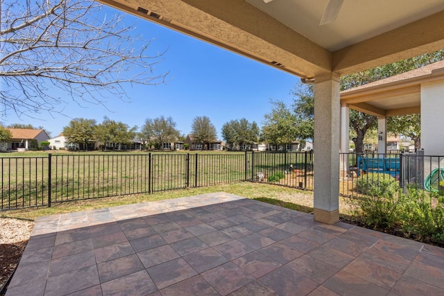 210 Crockett Loop, Georgetown, TX 78633 - view of patio / terrace featuring a ceiling fan