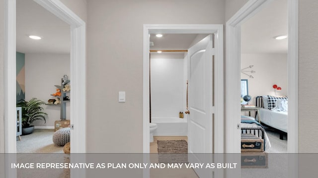 321 Heatherwood Ter, Marble Falls, TX 78654 - hallway featuring recessed lighting