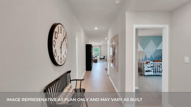 321 Heatherwood Ter, Marble Falls, TX 78654 - corridor featuring recessed lighting, baseboards, and wood finished floors