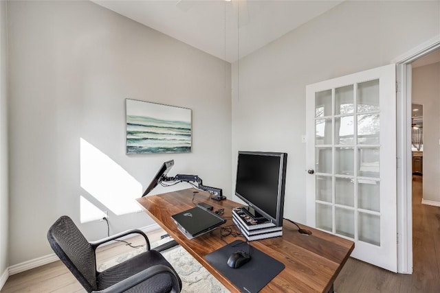 2974 Overland St, Round Rock, TX 78681 - office area with wood finished floors and baseboards