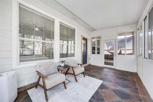 2974 Overland St, Round Rock, TX 78681 - sunroom featuring stone finish floors