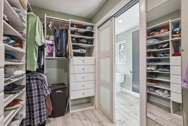 6608 Breezy Pass, Austin, TX 78749 - spacious closet with light wood finished floors