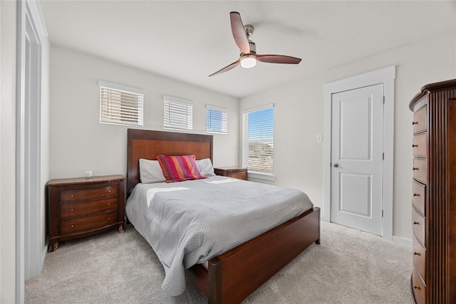 1512 Honaker Way, Leander, TX 78641 - bedroom with light colored carpet and ceiling fan
