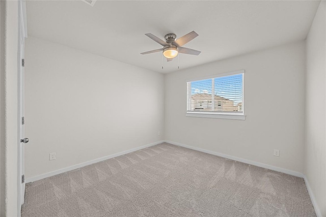 1512 Honaker Way, Leander, TX 78641 - empty room featuring ceiling fan, light carpet, and baseboards