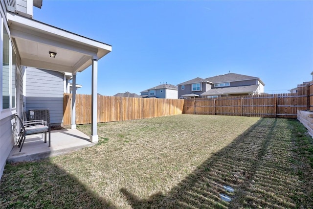 1512 Honaker Way, Leander, TX 78641 - view of yard featuring a patio area, a residential view, and cooling unit