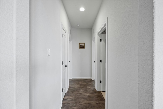 200 Isabella Way, Liberty Hill, TX 78642 - corridor featuring wood finished floors, baseboards, and recessed lighting