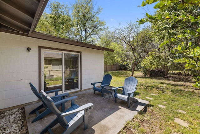 view of patio / terrace with fence