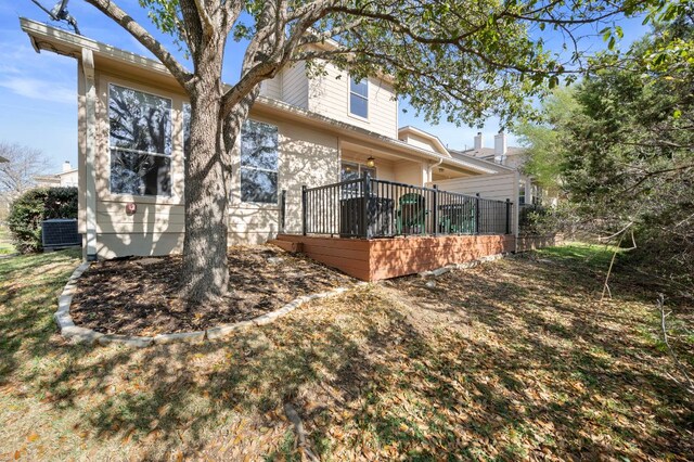 7901 SW Pkwy Unit 21, Austin, TX 78735 - rear view of house with cooling unit