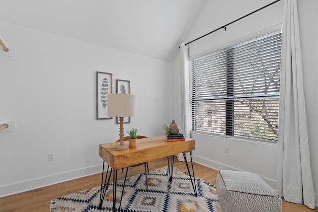 2102 Eva St Unit 2, Austin, TX 78704 - office space featuring healthy amount of natural light, lofted ceiling, baseboards, and light wood finished floors