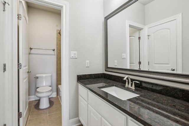 3501 Venezia Vw, Leander, TX 78641 - full bathroom featuring vanity, tile patterned flooring, and washtub / shower combination