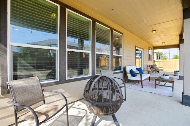 1318 Autumn Sage Way, Pflugerville, TX 78660 - porch with a fire pit