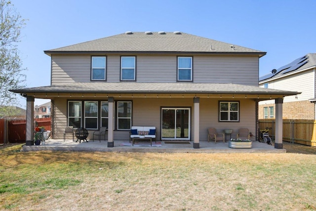 1318 Autumn Sage Way, Pflugerville, TX 78660 - back of property with a patio and an outdoor hangout area