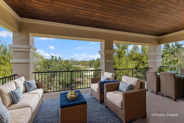 2116 University Club Dr, Austin, TX 78732 - view of patio with an outdoor living space