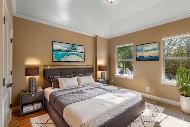 2116 University Club Dr, Austin, TX 78732 - bedroom featuring baseboards, multiple windows, and ornamental molding