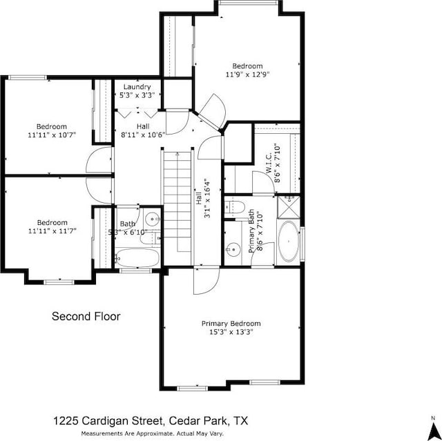 1225 Cardigan St, Cedar Park, TX 78613 - home floor plan