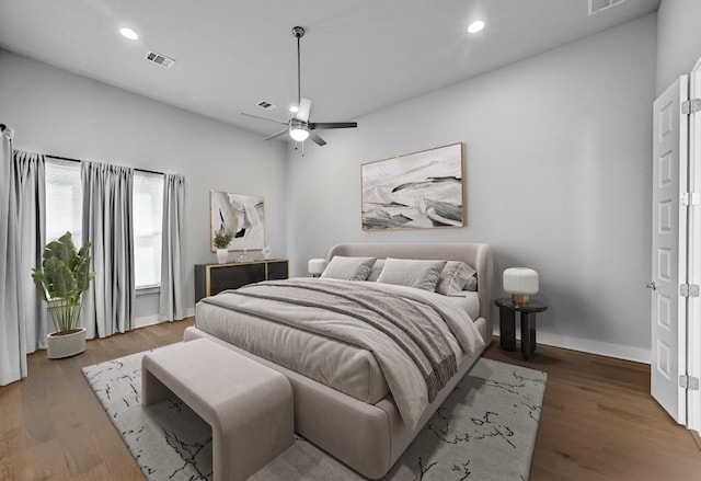 7200 Cordoba Dr, Austin, TX 78724 - bedroom with wood finished floors, recessed lighting, and ceiling fan