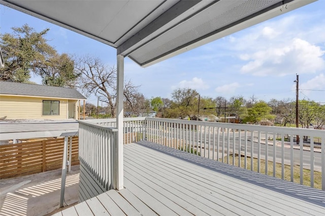 3510 Oak Springs Dr, Austin, TX 78721 - view of wooden deck