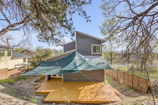 3510 Oak Springs Dr, Austin, TX 78721 - back of property with a deck
