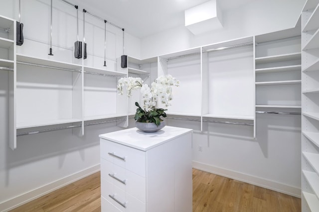 3201 Sunny Ln, Austin, TX 78731 - walk in closet with light wood-style flooring