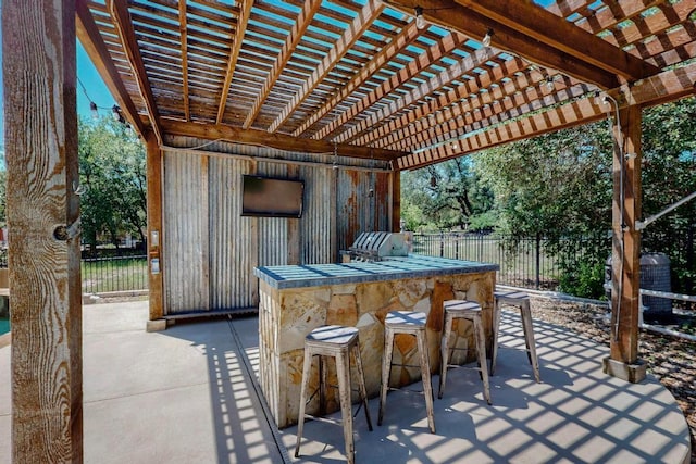 104 Standing Oak Dr, Georgetown, TX 78633 - view of patio / terrace featuring a pergola