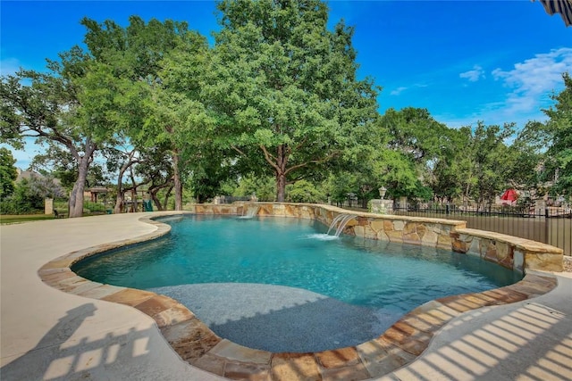104 Standing Oak Dr, Georgetown, TX 78633 - view of swimming pool with view of wooded area and a patio