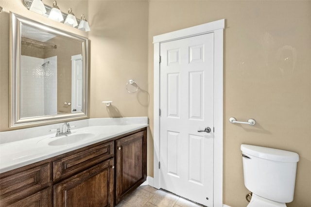 1420 Mirador, Leander, TX 78641 - bathroom with vanity, tile patterned floors, and a shower