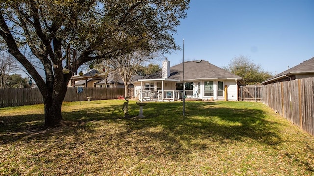 14811 Bescott Dr, Austin, TX 78728 - rear view of property with a chimney