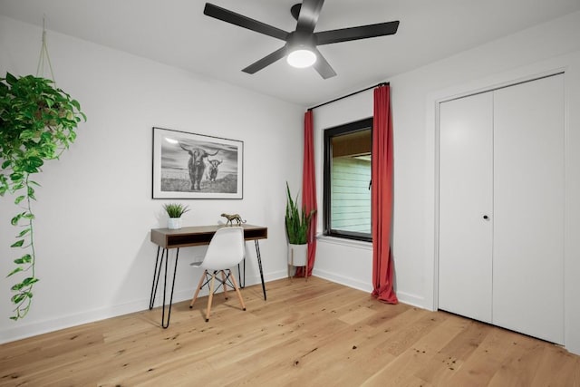 3503 Gable Dr, Austin, TX 78759 - office space with light wood-style floors and ceiling fan