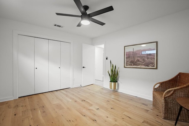 3503 Gable Dr, Austin, TX 78759 - living area with ceiling fan and wood-type flooring