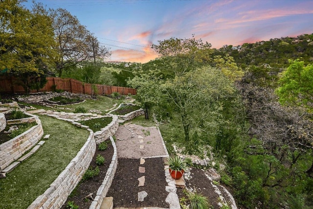 1607 Bay Hill Dr, Austin, TX 78746 - view of yard at dusk