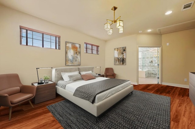 101 Knarr St, Austin, TX 78734 - bedroom with attic access, wood finished floors, and recessed lighting