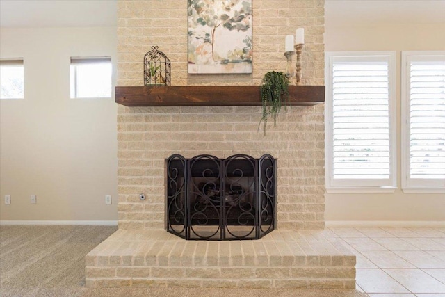 8016 Tahoe Parke Cir, Austin, TX 78726 - detailed view of a brick fireplace and baseboards