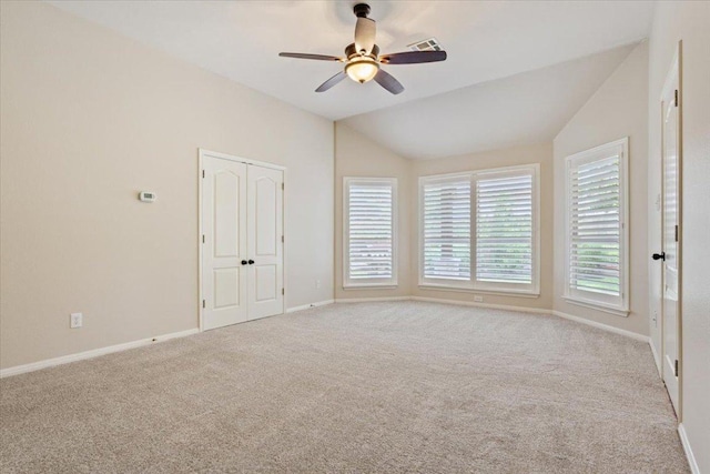 8016 Tahoe Parke Cir, Austin, TX 78726 - carpeted spare room featuring lofted ceiling and a ceiling fan