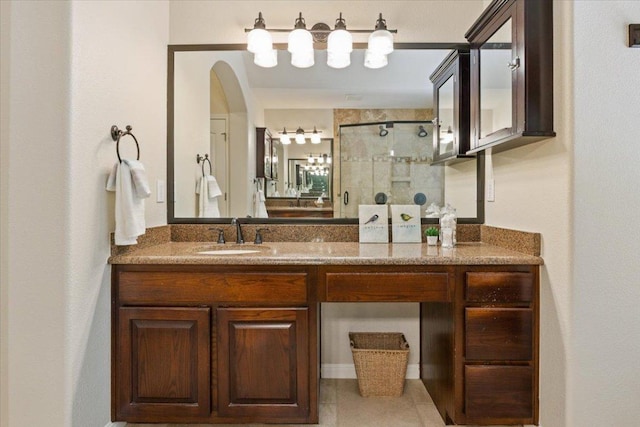 8016 Tahoe Parke Cir, Austin, TX 78726 - bathroom featuring a stall shower and vanity