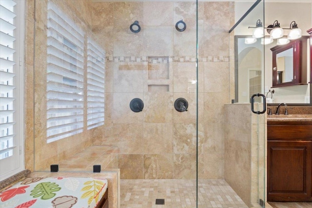 8016 Tahoe Parke Cir, Austin, TX 78726 - full bathroom featuring a tile shower and vanity