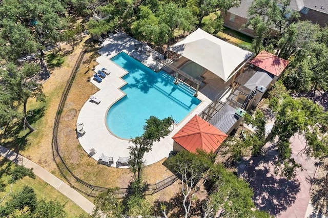 8016 Tahoe Parke Cir, Austin, TX 78726 - aerial view of property and surrounding area featuring a pool area