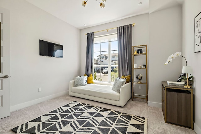 8112 Hubble Walk, Austin, TX 78744 - living room with light carpet and baseboards