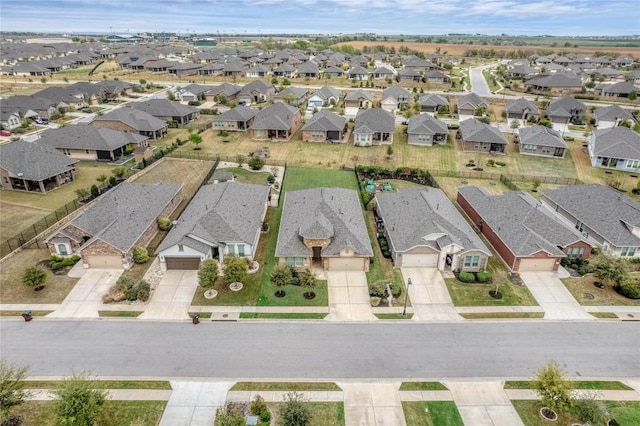 bird's eye view featuring a residential view