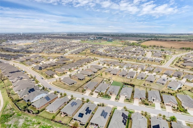 aerial view with a residential view