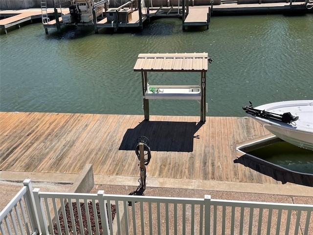 197 Port Saint Claire, Aransas Pass, TX 78336 - dock area with a water view and boat lift
