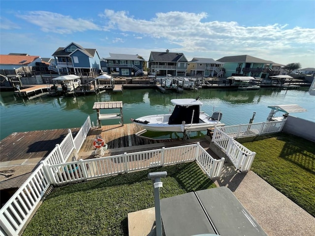 197 Port Saint Claire, Aransas Pass, TX 78336 - dock area featuring a residential view and a water view