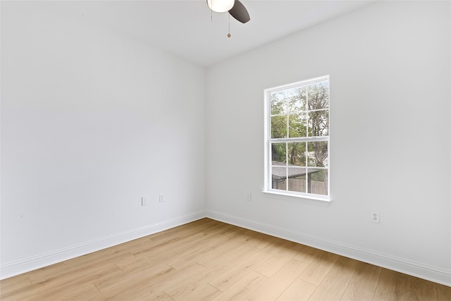 5408 Downs Dr Unit 1, Austin, TX 78721 - empty room featuring a ceiling fan and light wood finished floors