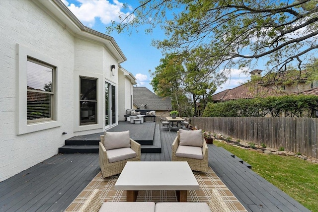 9204 Eddy Cv, Austin, TX 78735 - deck with an outdoor living space