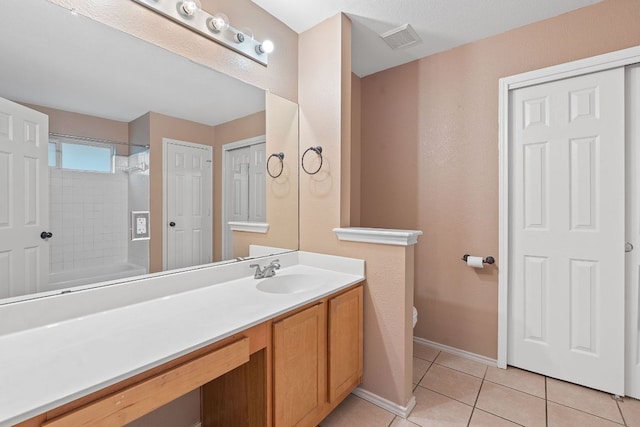 1142 Sundrop Pl, Round Rock, TX 78665 - full bathroom with vanity, tile patterned flooring, and bathtub / shower combination