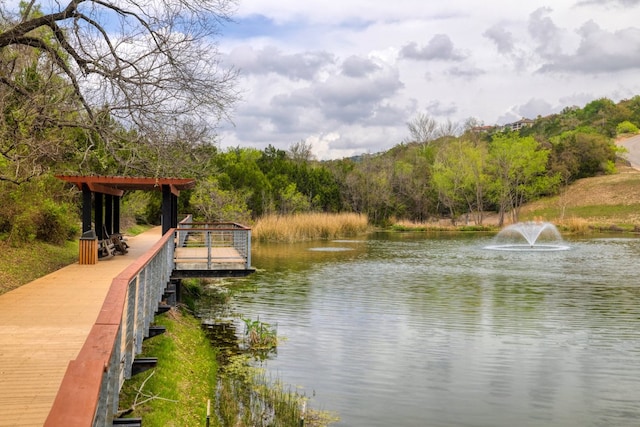 10204 Treasure Island Dr, Austin, TX 78730 - dock area with a water view and a forest view